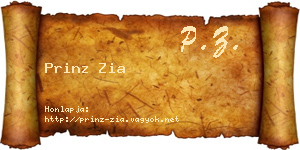 Prinz Zia névjegykártya
